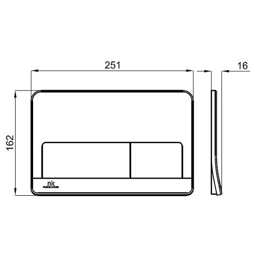 FORMA Płytka spłukująca 16 2x25 1 biała chrom mat Kategoria