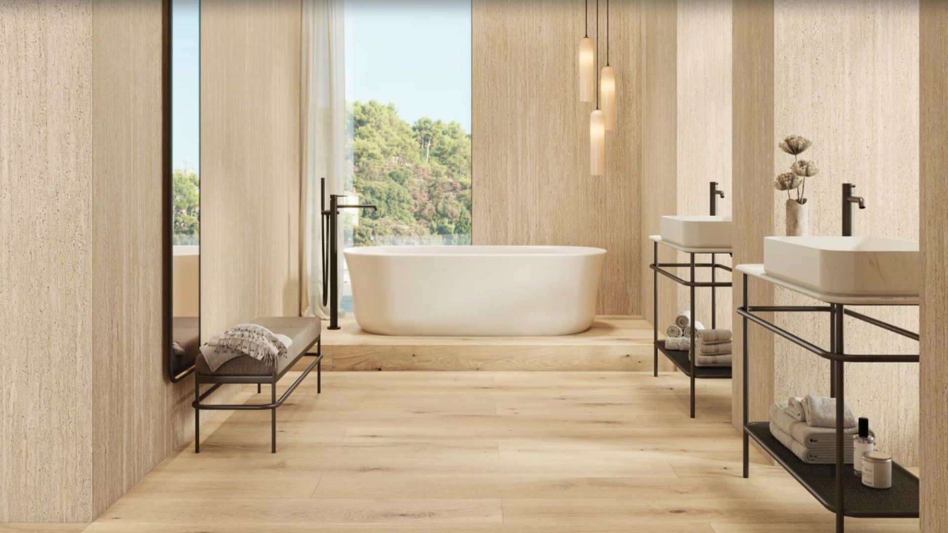 4 sposoby na łazienkę w płytkach drewnopodobnych