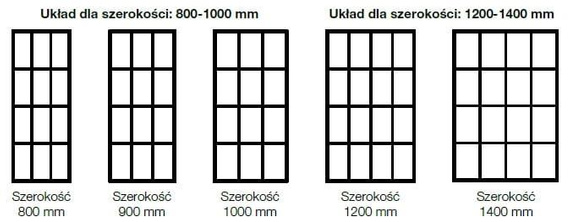 WALK-IN EASY Ścianka wolnostojąca 140x200 czarny mat
