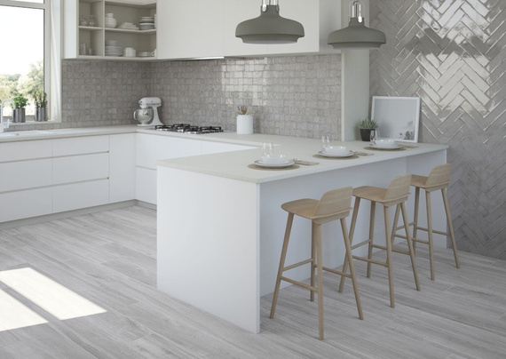 ALCHIMIA PEARL Płytka ceramiczna 7.5x30 szara połysk