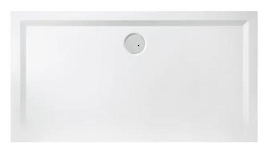 SPACE MINERAL Brodzik prostokątny 80x160 biały