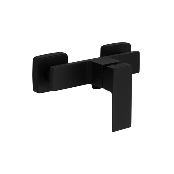 PIATTO BLACK Bateria natryskowa natynkowa czarna mat