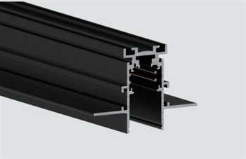 Profil podtynkowy czarny 2m