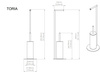 TORIA Szczotka do WC z uchwytem na papier