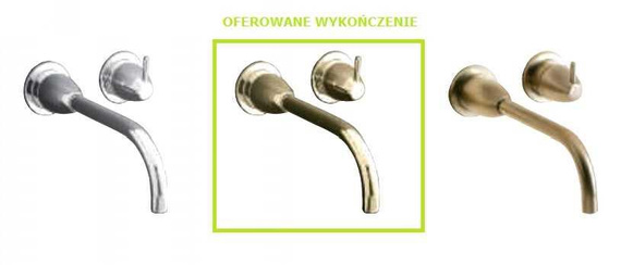 REVIVAL Bateria bidetowa 3-otwowowa złota