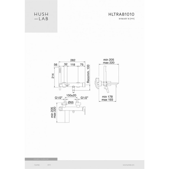 AREZZO BLACK Bateria umywalkowa czarny mat