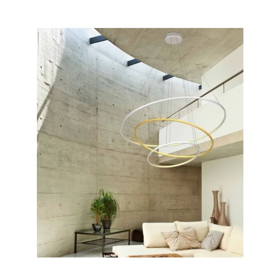 ECHO Żyrandol czarny 3000K