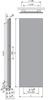 NIVA N1L1 42X182 934W Grzejnik pionowy dekoracyjny, mat