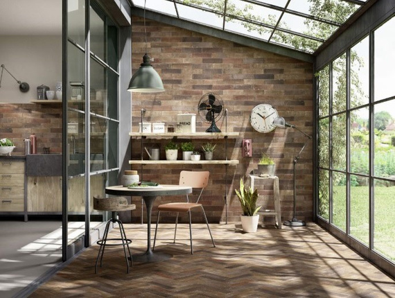 TERRAMIX MARRONE Płytka gresowa 7x28 brązowa mat