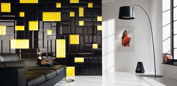 PICCADILLY BLACK 3 Płytka ceramiczna 29.8x29.8 czarna połysk II gat.