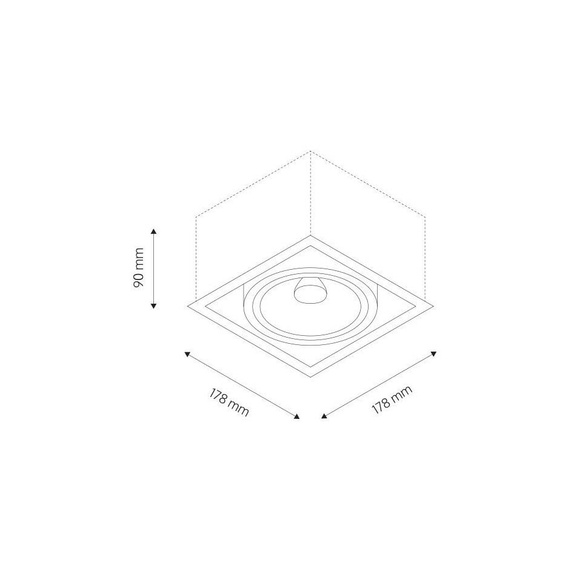 RECESSED 1XG53 Oprawa wpuszczana biała