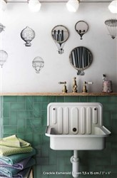 CRACKLE ESMERALD GRE Płytka ceramiczna 7.5x30 zielona połysk 9mm