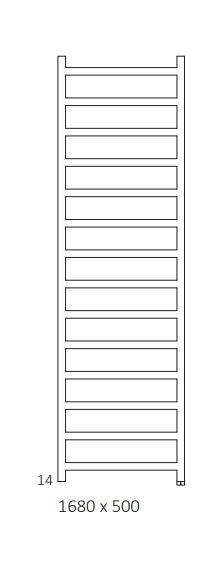 SIMPLE ONE Grzejnik elektryczny 50x168 czarny S9005