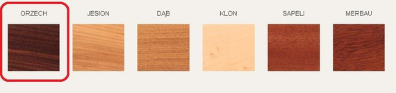 BABAU Umywalka nablatowa o średnicy 45 cm orzech amerykański