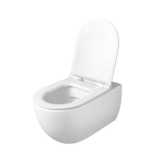 CALM RIMLESS Miska wisząca 35x55 biała