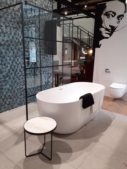 MOCCATE S NERO Stolik okrągły 50x50 czarny mat