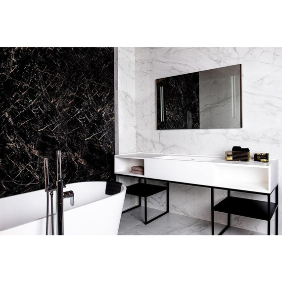 FIVE STARS TWO & ONE umywalka z półkami 192,5x 56,5 biała