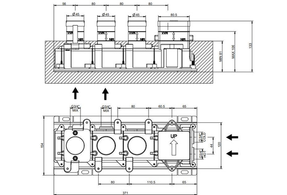 HI-FI ECLECTIC Element wewnętrzny do baterii termostatycznej chrom