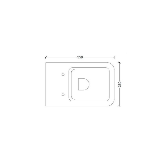 BLISSFUL Miska wisząca 35x55 biały mat