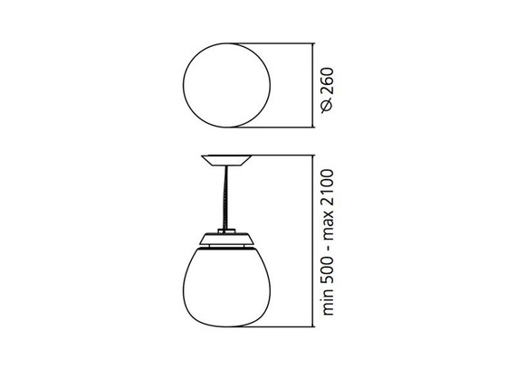 EMPATIA 26 SUSPENSION Szklana lampa sufitowa