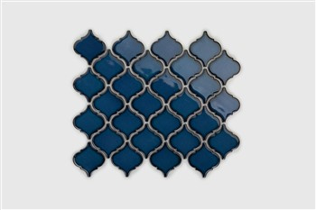 ARABESKA GŁĘBIA OCEANU Mozaika ceramiczna 24.5x29.3 niebieska połysk