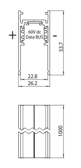 ARCHLINES Profil magnetyczny natynkowy 1m biały