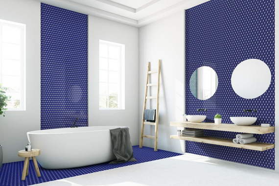 CONSTELLATION COBALT BLUE Mozaika ceramiczna 29x30 niebieska połysk