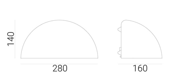 PARIS BIG 163 Oprawa zewnętrzna czarna