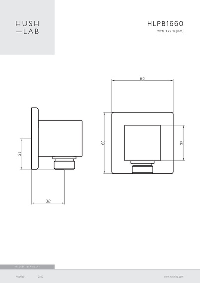 PIATTO Przyłącze kątowe czarny mat