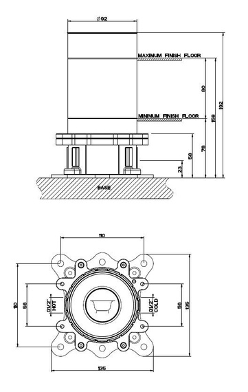 GESSI Element podtynkowy chrom