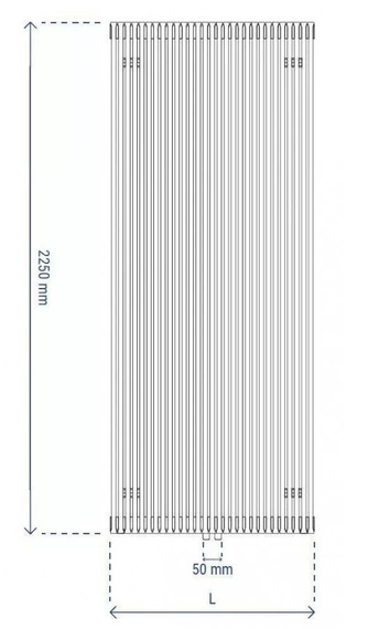 FAT VERTICAL Grzejnik pionowy 57,3x225 biały połysk