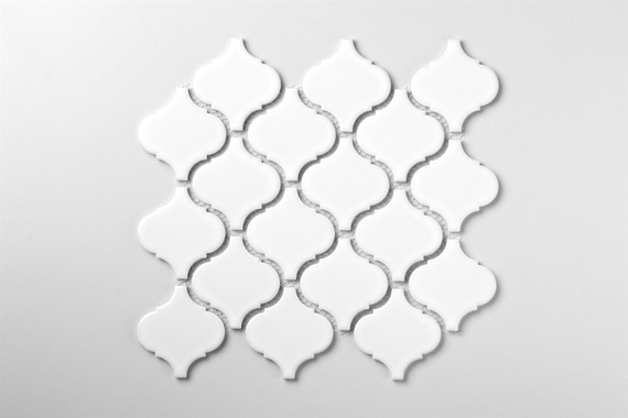 ARABESKA DUŻA Mozaika 25.2x27.5 biała połysk