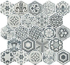 HEXATILE HARMONY B&W Płytka gresowa 17.5x20 patchwork