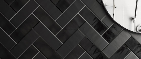 COUNTRY ANTHRACITE Płytka ceramiczna 6.5x20 antracytowa połysk
