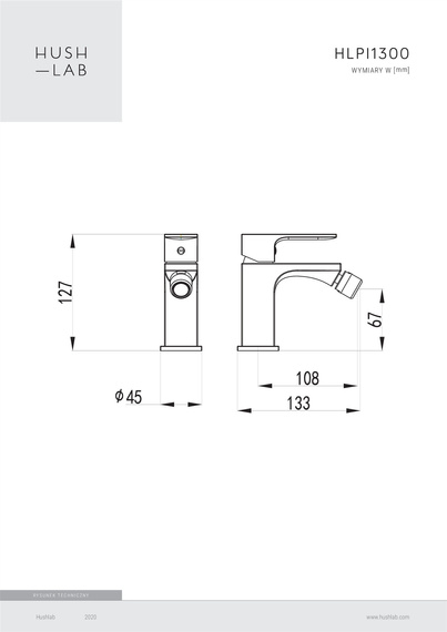 PIATTO Bateria bidetowa chrom