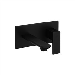 PIATTO BLACK Bateria umywalkowa podtynkowa czarny mat