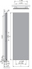 NIVA N1L1 Grzejnik pionowy 52x202 biały S600