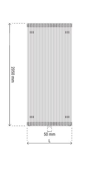 FAT VERTICAL Grzejnik pionowy 61.1x205 biały 9016 S005