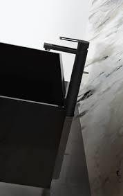 TRASPARENZE Bateria umywalkowa wysoka chrom/czarny z korkiem