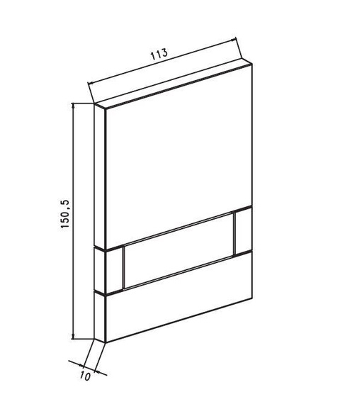 BUTTON URINAL 02 Płytka spłukująca do pisuaru 11.3x15 biała połysk
