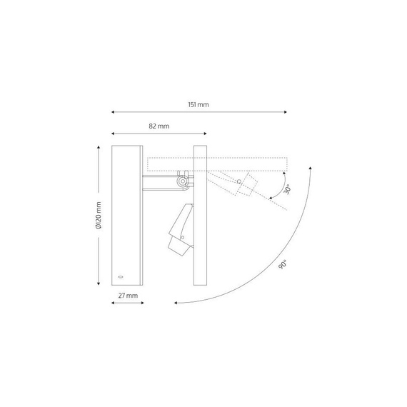 HALO Kinkiet biały 3000K