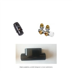 Schlosser zestaw zaworowy z głowicą i maskownicą czarny mat