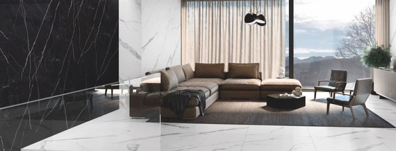 MARMOSMART MARQUINA Płytka gresowa 59x118 czarna honed 9mm