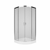 REKORD Kabina prysznicowa 90x90 srebrana połysk
