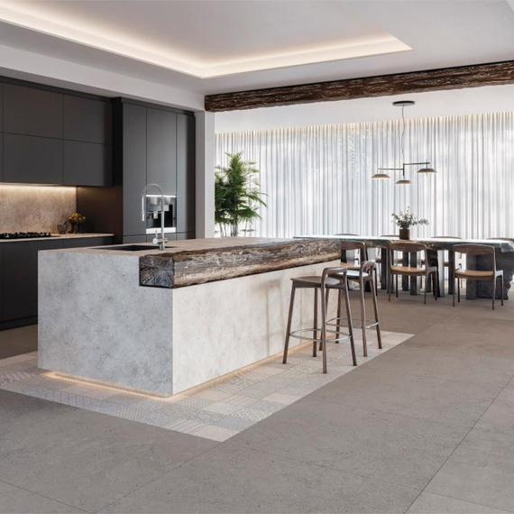 BERNA ACERO ANT Płytka gresowa 120x120 szara mat 11.5mm