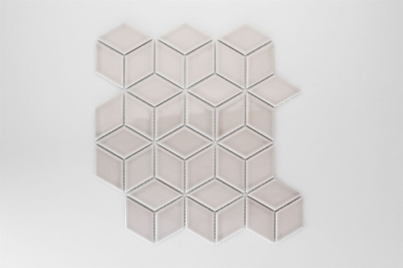 DIAMOND GREY STAR Mozaika ceramiczna 26.6x30.5 szary połysk