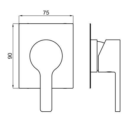 URBAN PS Bateria natryskowa podtynkowa chrom