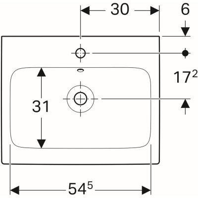 ICON Umywalka meblowa 48.5x60 biała