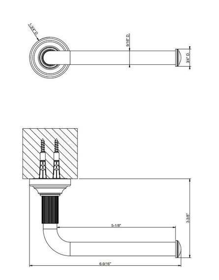 VENTI20 Uchwyt na papier Nickel PVD