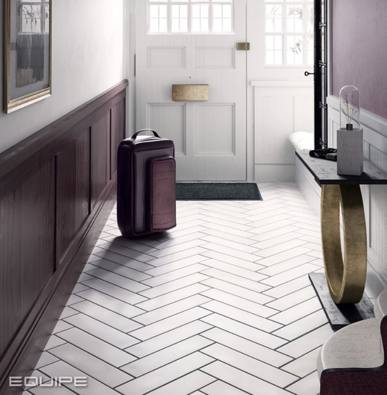 STROMBOLI WHITE PLUM Płytka gresowa 9.2x36.8 biała mat